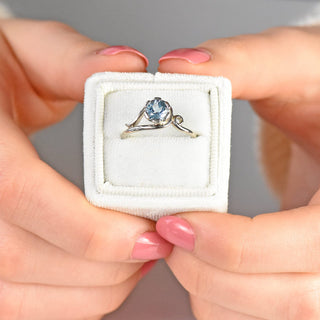 aquamarine art nouveau ring