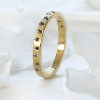 Black Diamond Half Eternity Ring