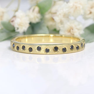 Custom Black Diamond Wedding or Eternity Ring