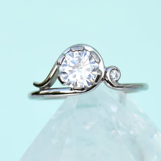 lilianashjewellery Custom Moissanite Art Nouveau Inspired Ring LNENG020