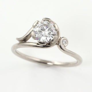 moissanite art nouveau ring