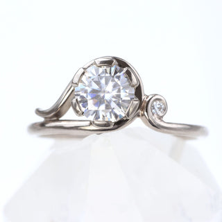 lilianashjewellery Custom Moissanite Art Nouveau Inspired Ring LNENG020