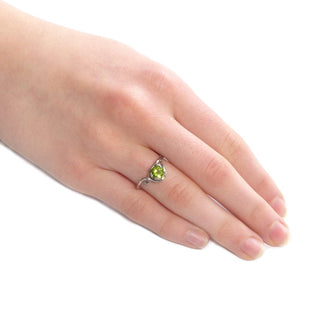 Custom Peridot Ring in Art Nouveau Style