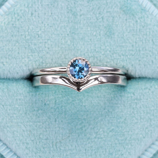 Petite Sapphire Solitaire Platinum Engagement Ring