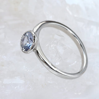 Platinum Lavender Purple Sapphire Solitaire Engagement Ring