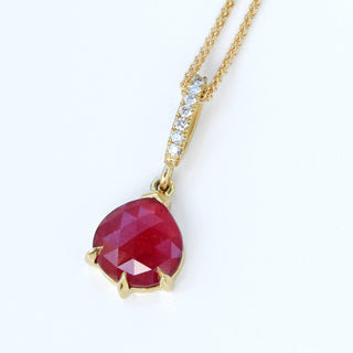 Ruby & Diamond Pendant in 18ct Gold (one of a kind piece)