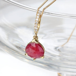 Ruby & Diamond Pendant in 18ct Gold (one of a kind piece)