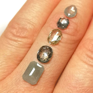 Salt and Pepper Diamond, Emerald Cut, 1ct DI025