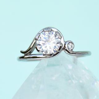 moissanite engagement ring