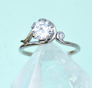 moissanite engagement ring