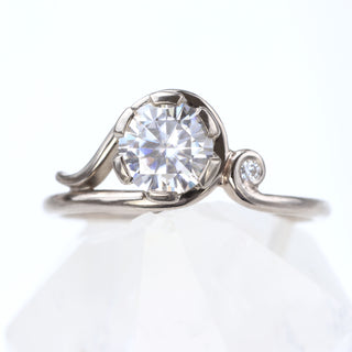 moissanite art nouveau ring