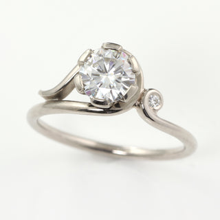 moissanite art nouveau ring