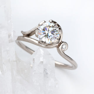 moissanite engagement ring