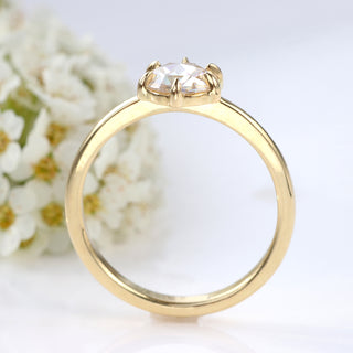 rose cut diamond engagement ring