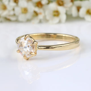 rose cut diamond engagement ring