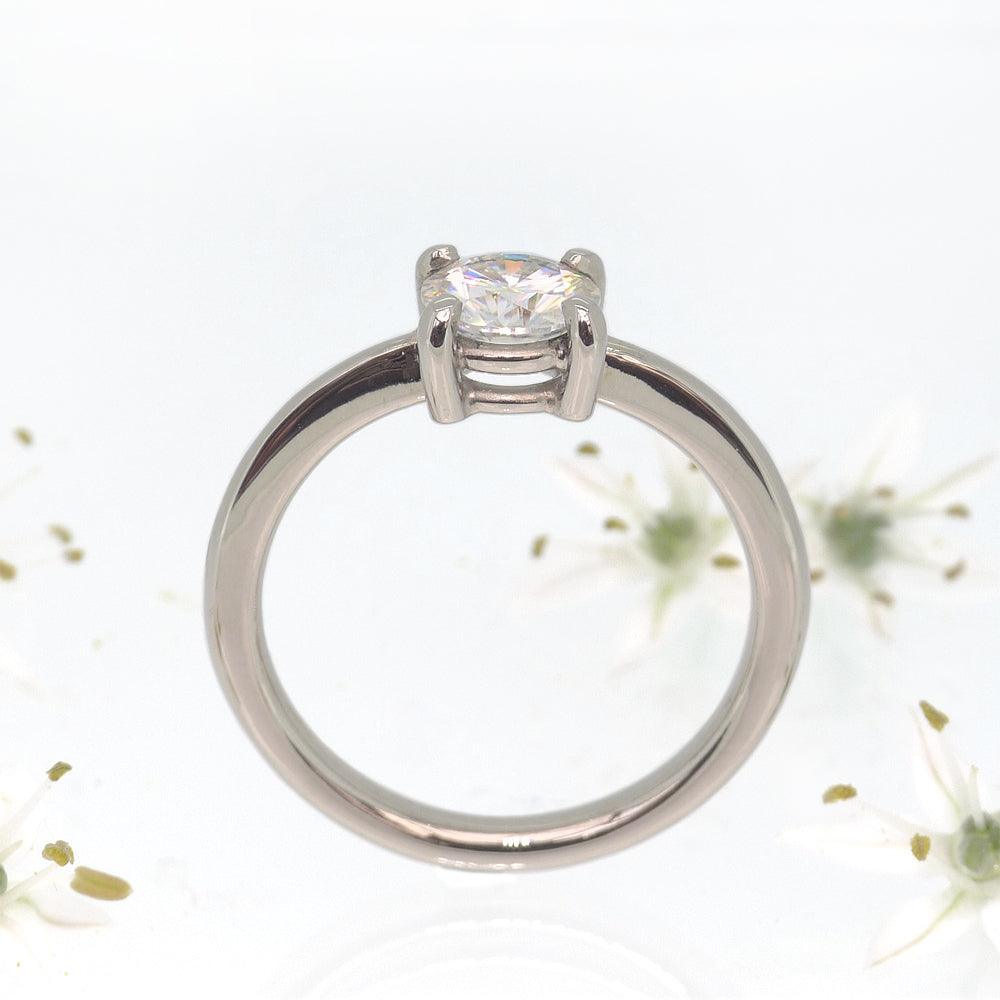 Moissanite Engagement Ring (side view)