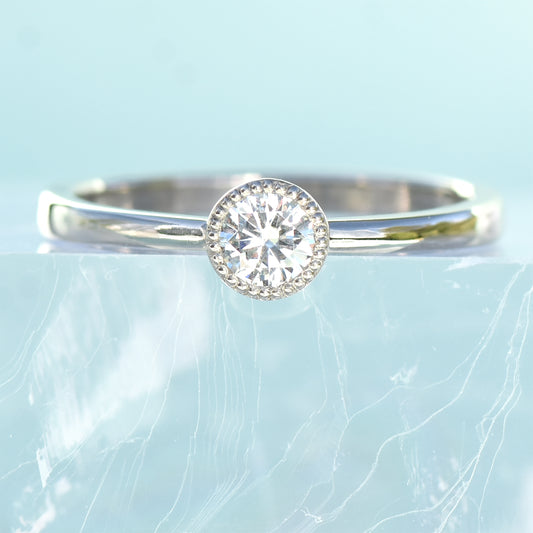 moissanite engagement ring