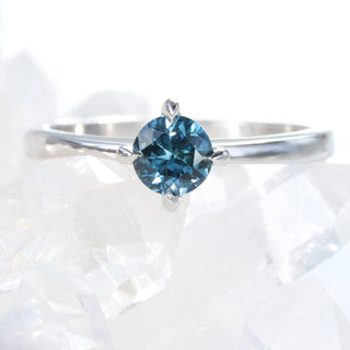 Custom Platinum Fair Trade Blue Sapphire Solitaire Engagement Ring