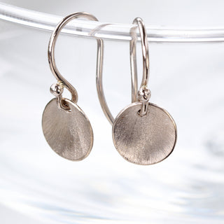 18ct White Gold Flower Petal Earrings