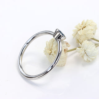 Petite Sapphire Solitaire Platinum Engagement Ring