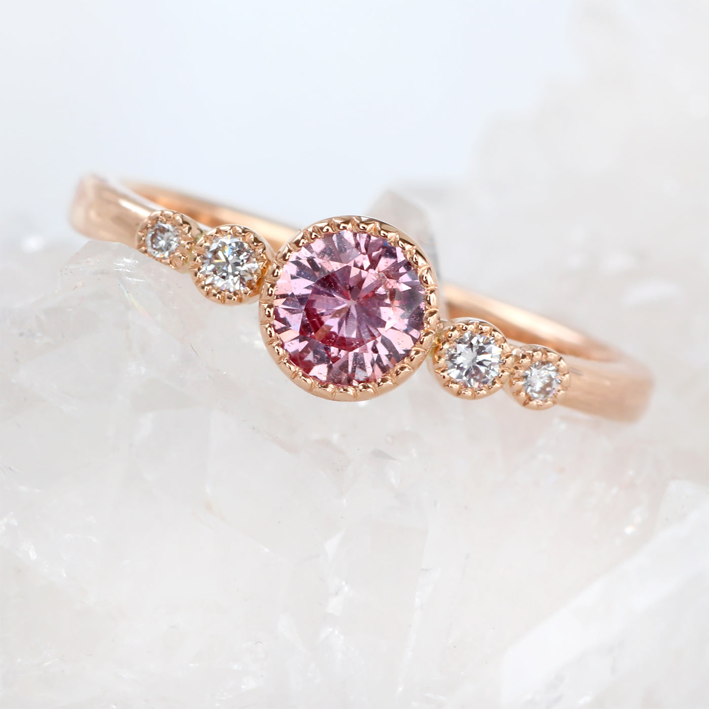 pink sapphire diamond ring