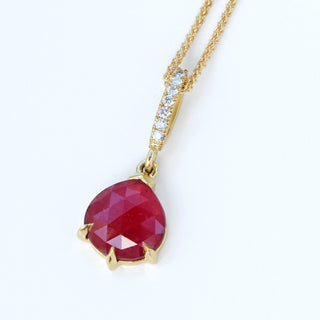Ruby & Diamond Pendant in 18ct Gold (one of a kind piece)