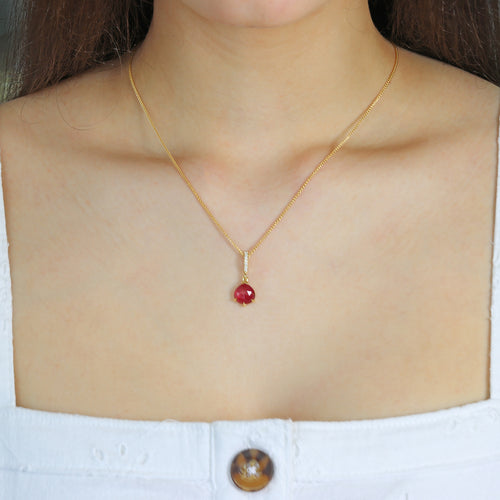 Petite Ruby Necklace – Amáli Jewelry