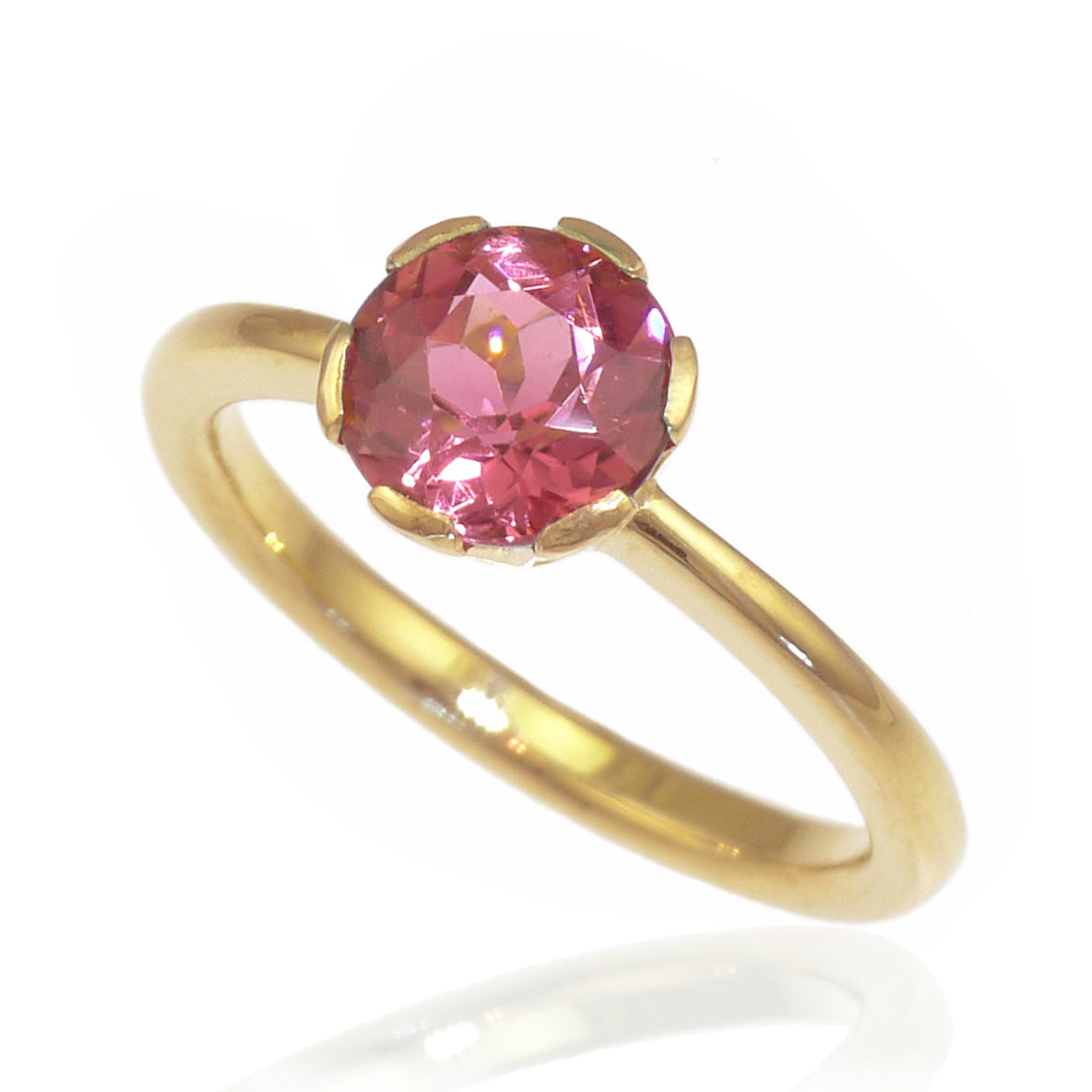 Pink Tourmaline Ring in 18ct Gold