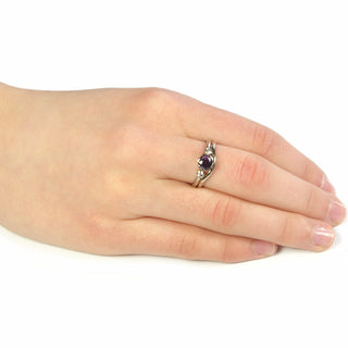 purple sapphire and diamond ring