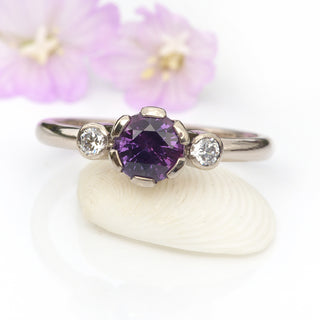 sapphire and diamond engagement ring