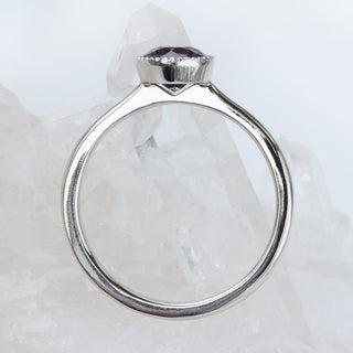 Custom Purple Sapphire Ring in Platinum