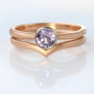 sapphire wishbone ring set