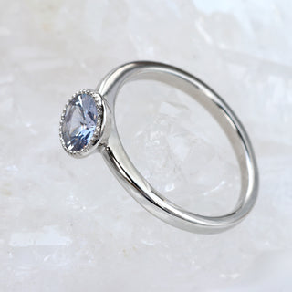 Platinum Lavender Purple Sapphire Solitaire Engagement Ring