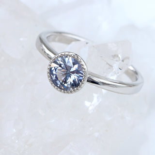 Platinum Lavender Purple Sapphire Solitaire Engagement Ring