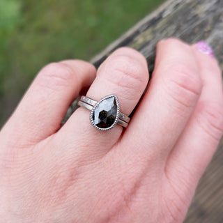 salt pepper diamond ring