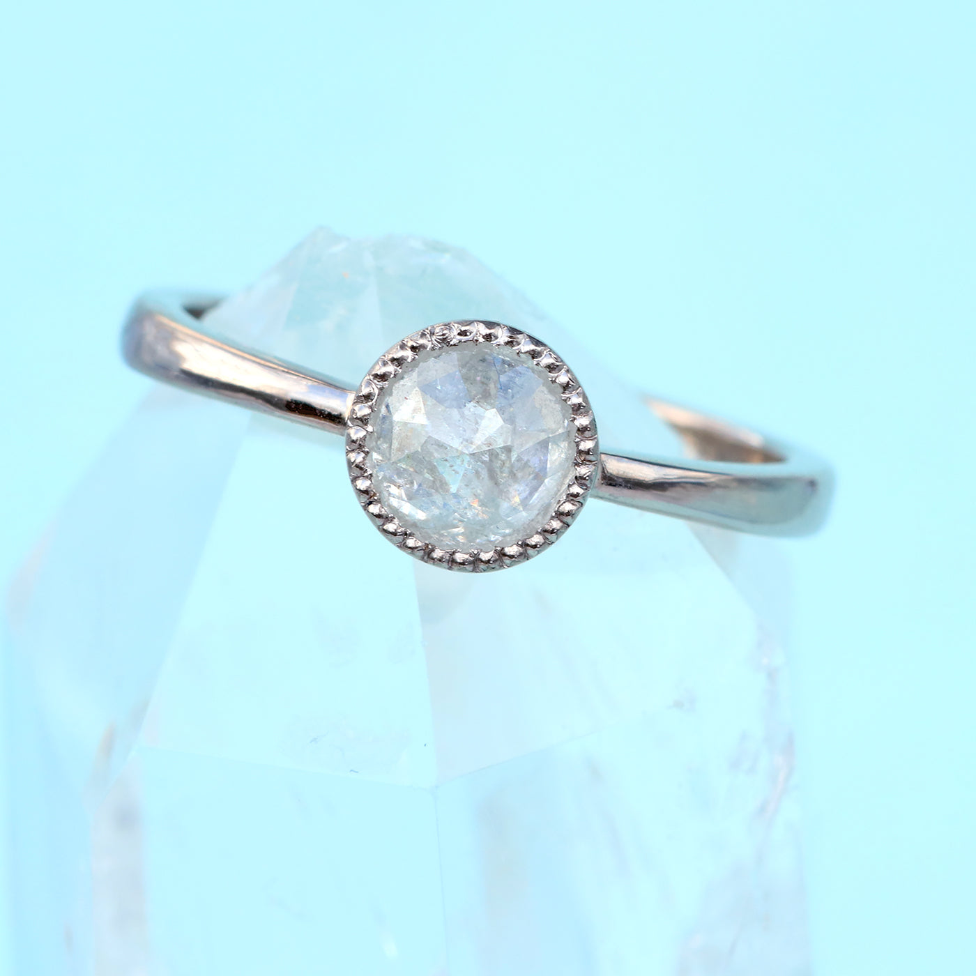icy diamond engagement ring