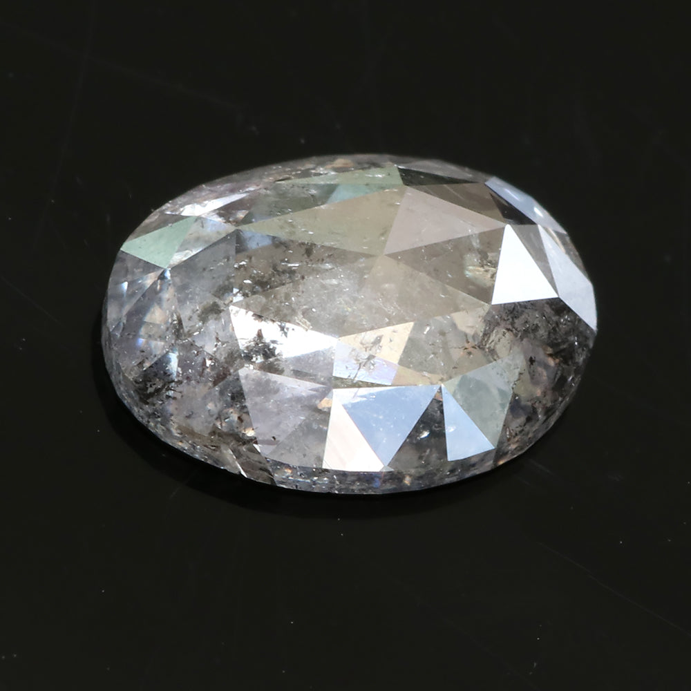 oval salt and pepper diamond, 1.42 carats