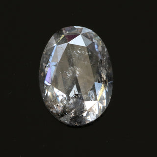 oval salt and pepper diamond, 1.42 carats