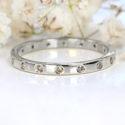 Slim platinum wedding on sale band