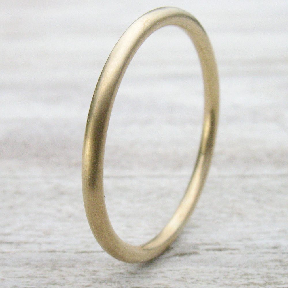 Thin Wedding Ring with Matte Finish