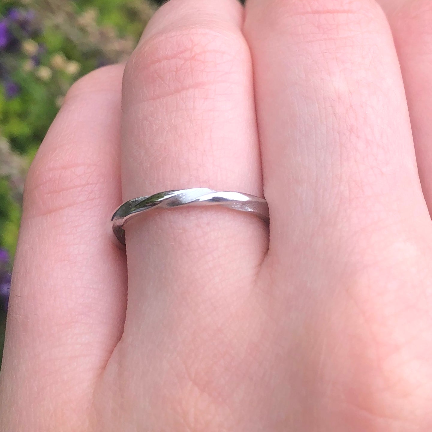 18ct White Gold Triple Twist Wedding Ring (Size L, Resize G-L 1/2)