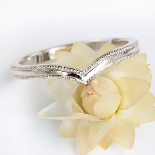 Deep wishbone wedding on sale rings