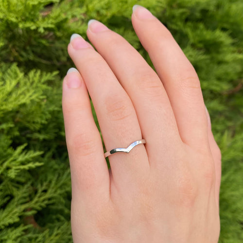 Plain wishbone clearance wedding ring