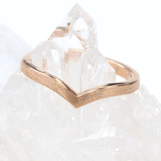 18ct Rose Gold Plain Wishbone Wedding Ring