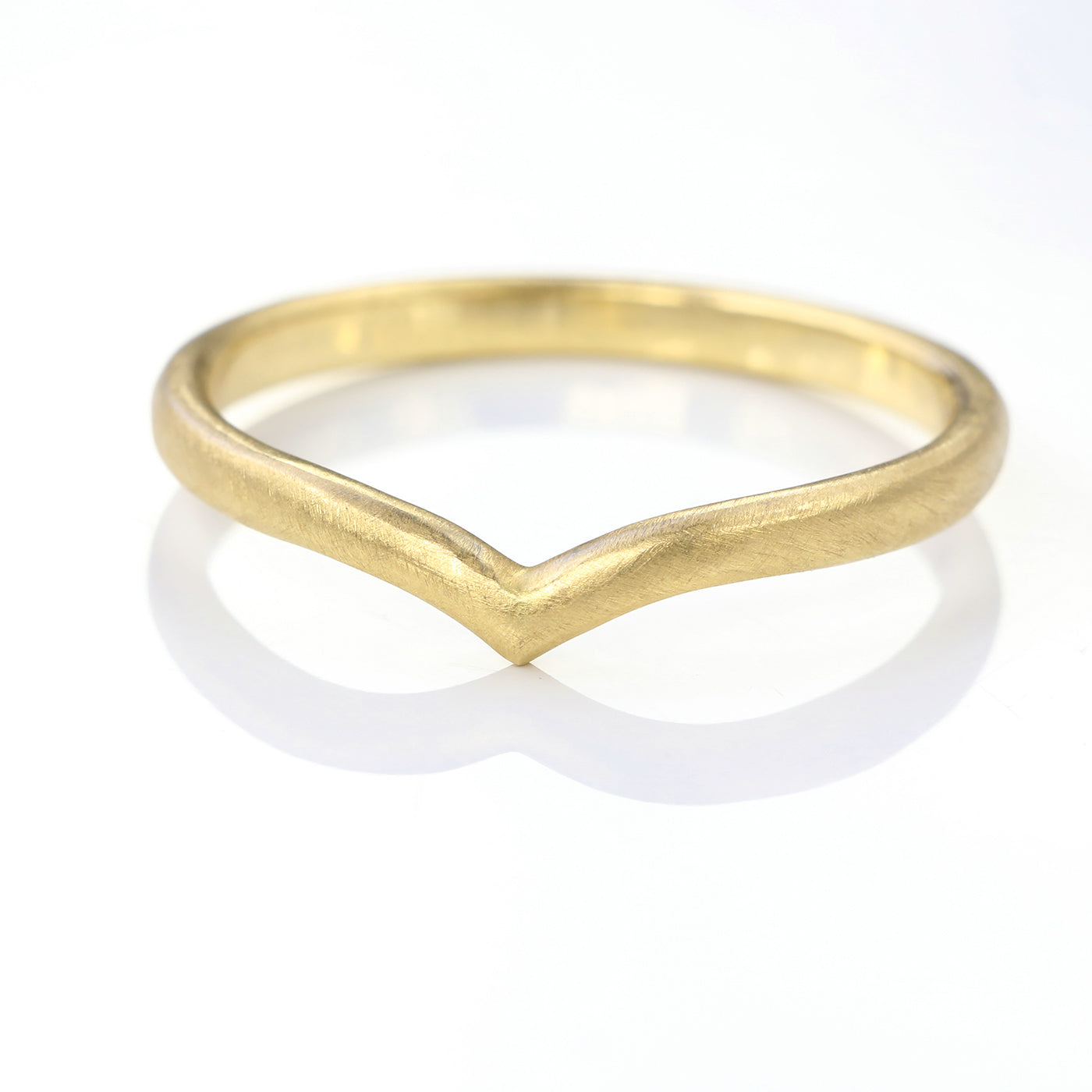 Plain gold hot sale wishbone ring