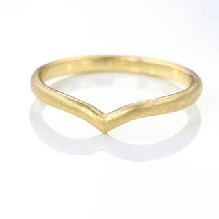 18ct Gold Plain Wishbone Wedding Ring