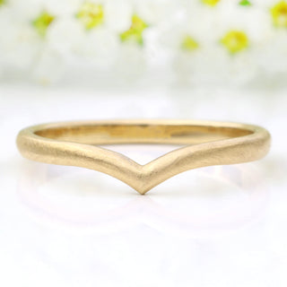 18ct Gold Plain Wishbone Wedding Ring
