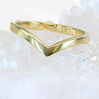 18ct Gold Plain Wishbone Wedding Ring