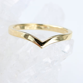 18ct Gold Plain Wishbone Wedding Ring